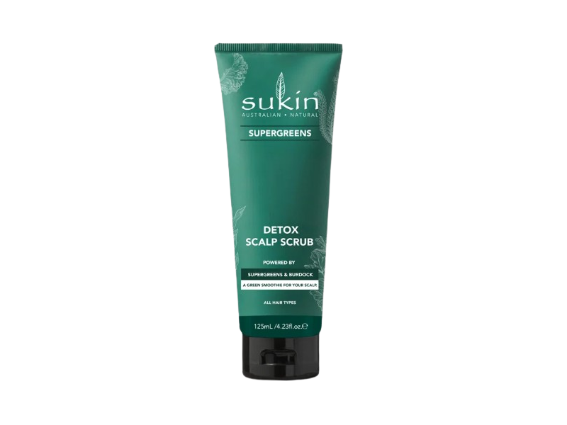 Sukin Detox Scalp Scrub, Supergreens & Burdock, 4.23 fl oz/125 mL