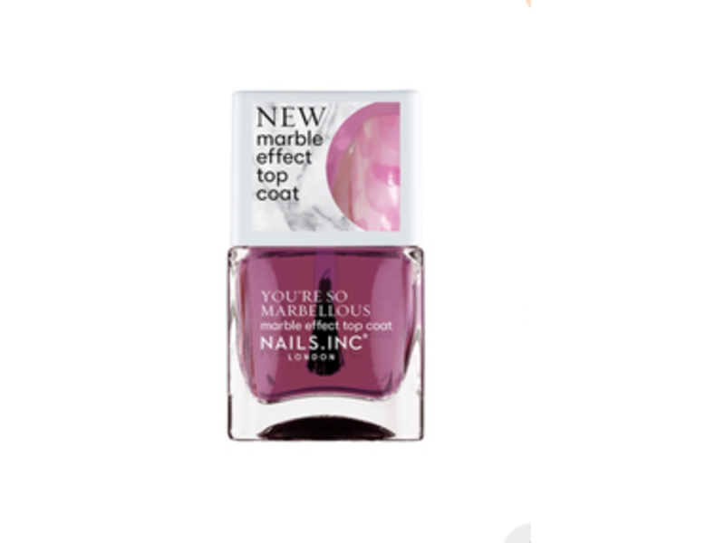 Nails Inc Nail Polish Marble Effect Topcoat, May The Quartz Be With You, 14 mL