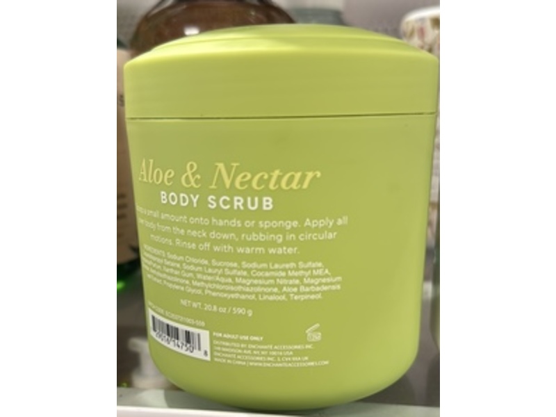 Nectar Body Scrub, Aloe & Nectar, 20.8 oz/590 g