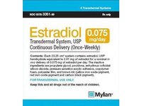 Estradiol Transdermal System 0.075 mg/ per day, 4 Count, Mylan (Rx) - thumbnail 1