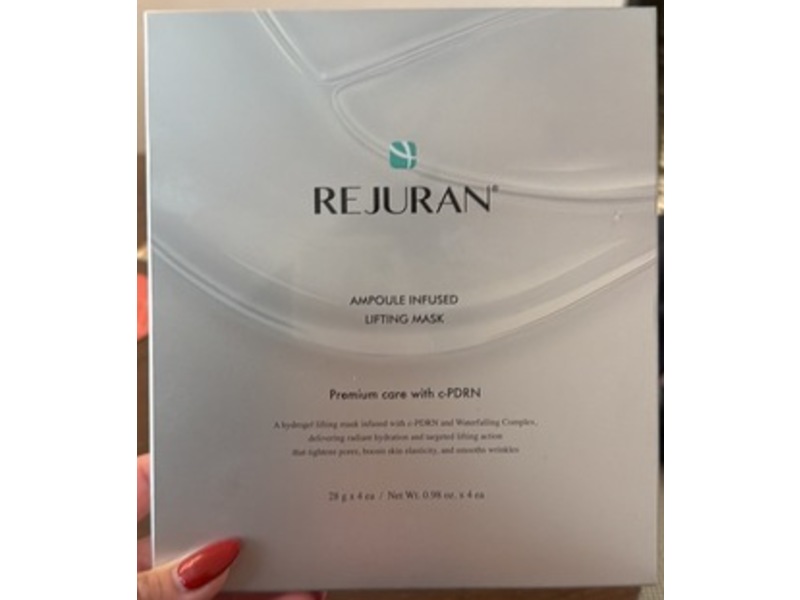 Rejuran Ampoule Infused Lifting Mask, c-PDRN, 0.98 oz/28 g, Pack Of 4