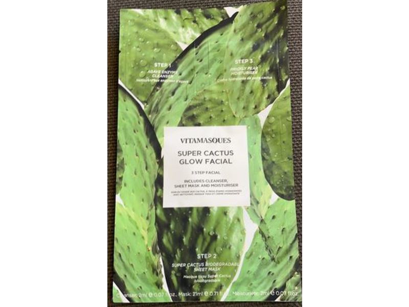 Vitamasques 3-Step Facial Mask Super Cactus Glow