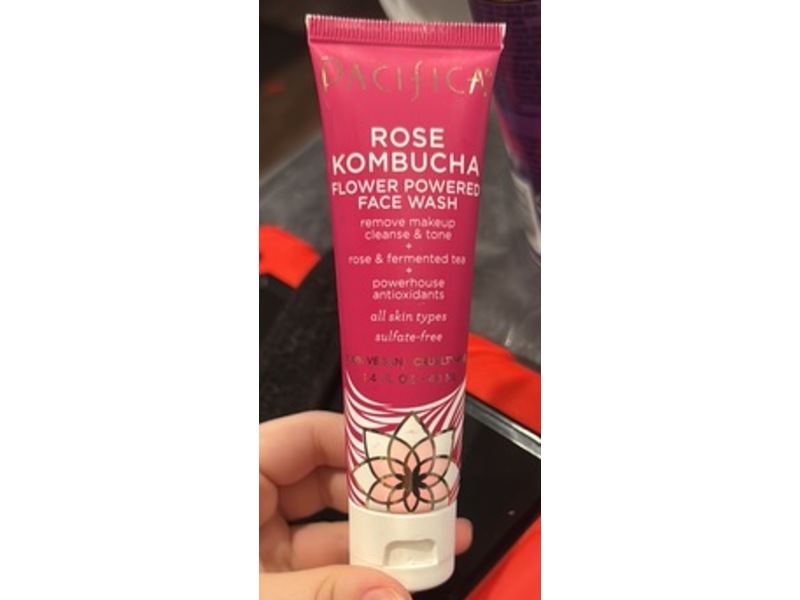 Pacifica Flower Powered Face Wash, Rose Kombucha, 1.4 fl oz/40 mL