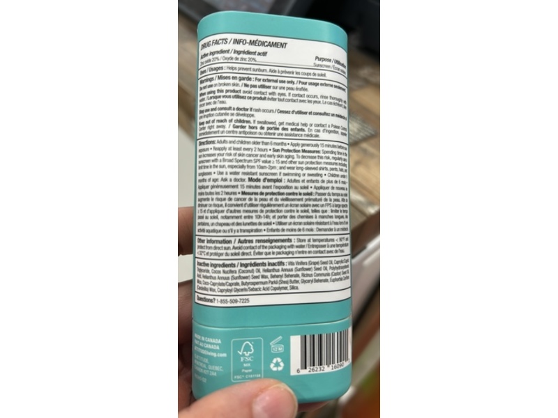 Attitude Sunly Mineral Sunscreen Stick, SPF 30, 2.1 oz/60 g