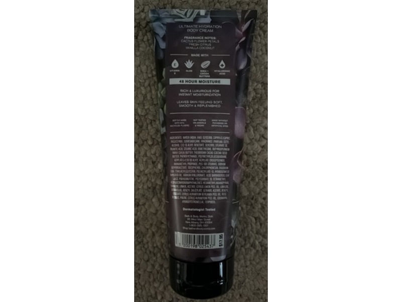Bath & Body Works Ultimate Hydration Body Cream, Cactus Blossom, 8 oz/226 g