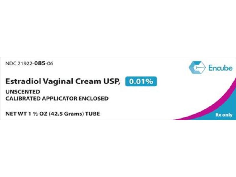Estradiol Vaginal Cream, 0.01%, 42.5 g, Encube (Rx)