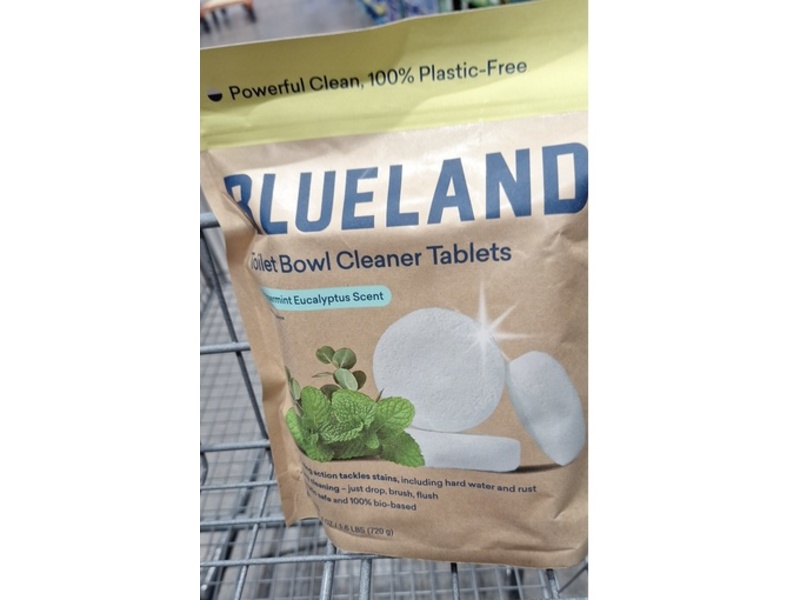 Blue Land Toilet Bowl Cleaner Tablets. Peppermint Eucalyptus Scent. 25.4 oz/720 g, 30 Tablets