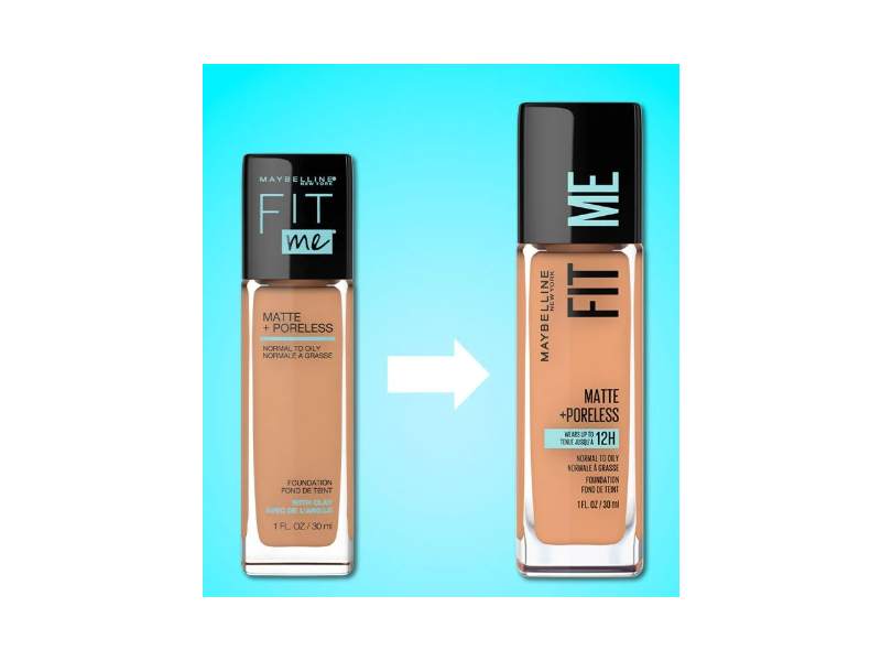 Maybelline New York Fit Me Matte+Poreless Foundation, 230 Natural Buff, 1 fl oz/30 mL