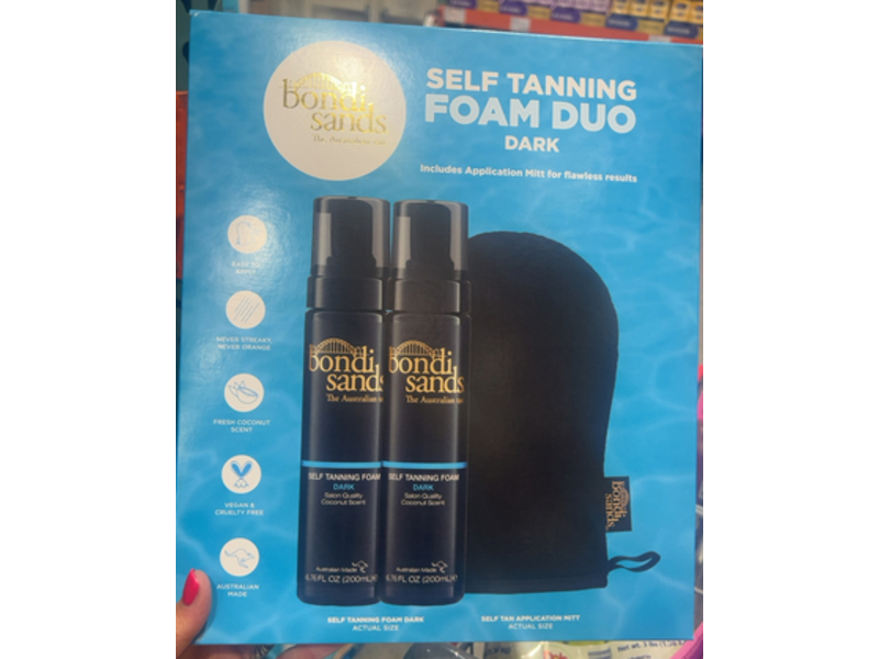 Bondis Sands Self Tanning Foam Duo, Dark, 6.76 fl oz/200 mL