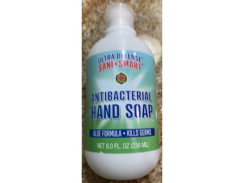 Ultra Defense Sani + Smart Antibacterial Hand Soap, Aloe Formula, 8.0 fl oz/236 mL, Pack Of 4