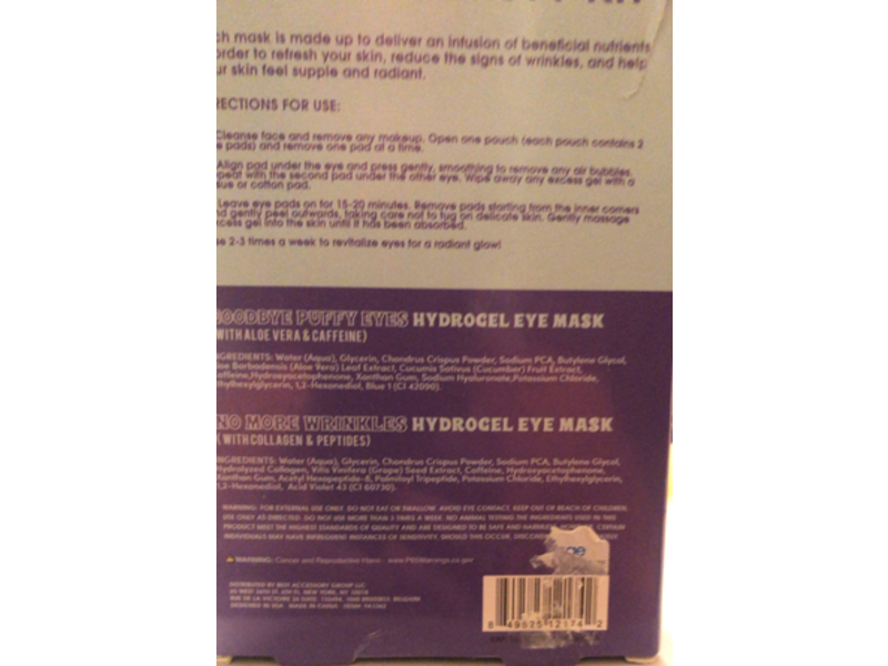 My Beauty Hydrogel Eye Mask Kit, Collagen & Peptides, 12 Count