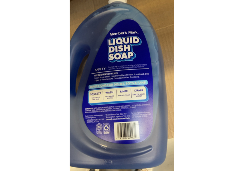 Member's Mark Liquid Dish Soap, 100 fl oz/2.95 L