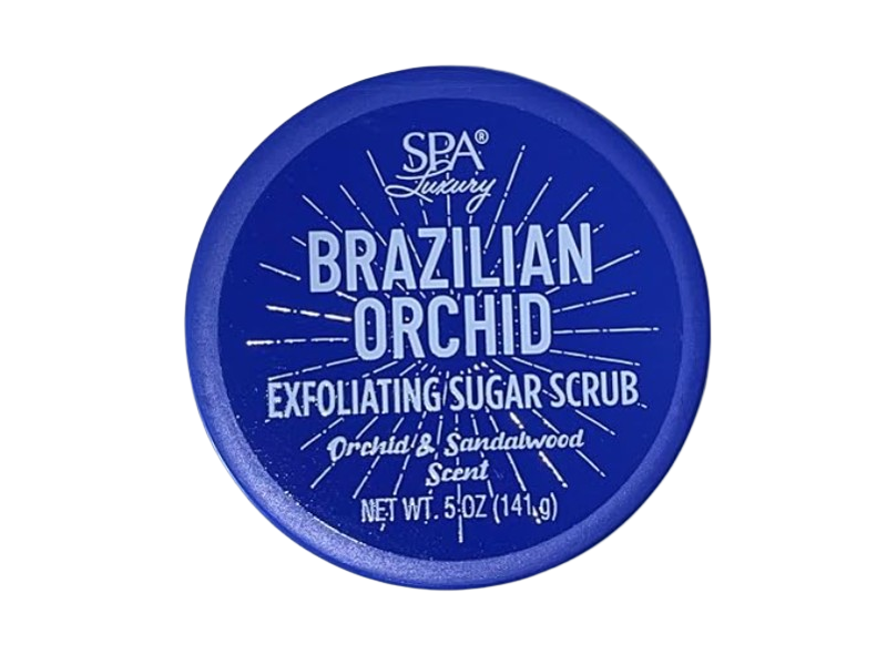 Spa Luxury Brazilian Orchid Exfoliating Sugar Scrub, Orchid & Sandalwood, 5 oz/141 g