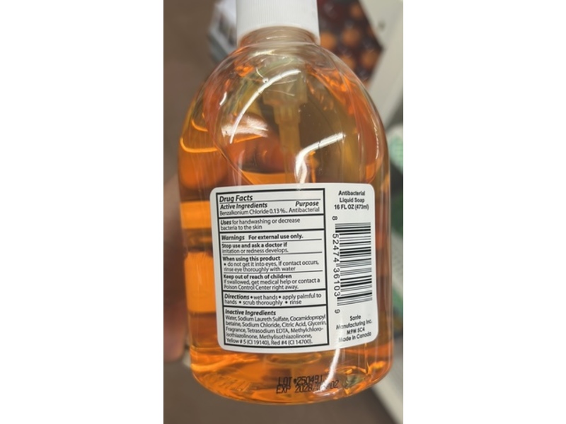 Spa Soap Liquid Antibacterial Hand Soap, Original Gold, 16 fl oz/473 mL