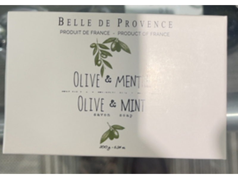 Belle De Provence Savon Soap, Olive & Mint, 6.34 oz/200 g