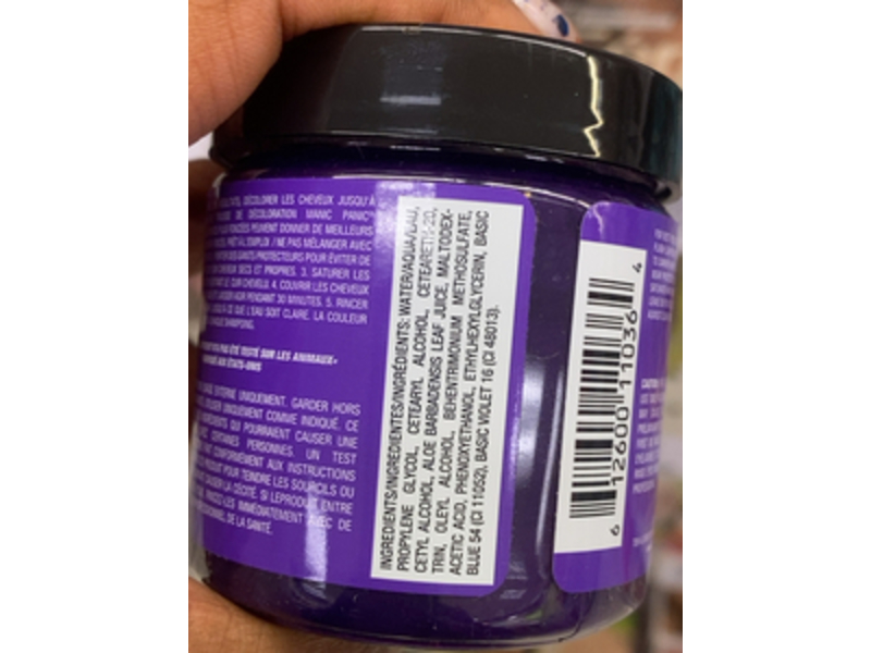 Manic Panic Electric Amethyst Semi Permanent Hair Color Cream, 4 fl oz/118 mL