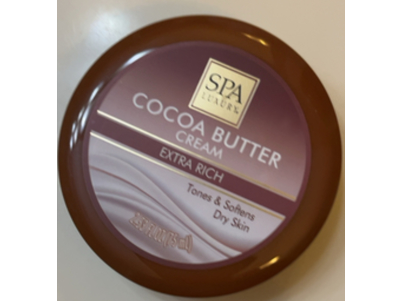 SPA Luxury Extra Rich Cocoa Butter Cream, Tones & Softens, 2.53 fl oz/75 mL