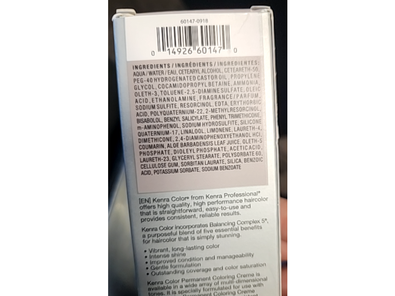 Kenra Permanent Hair Color Creme, 6NA Dark Blonde - Natural Ash, 3 oz/85 g