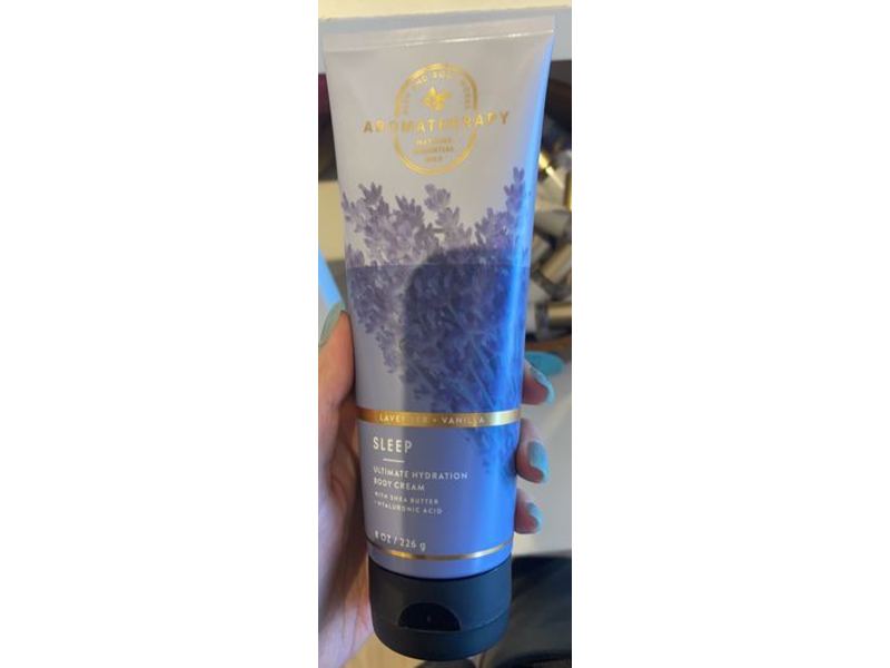 Bath & Body Works Sleep Aromatherapy Ultimate Hydration Body Cream, Lavender + Vanilla, 8 oz/226 g