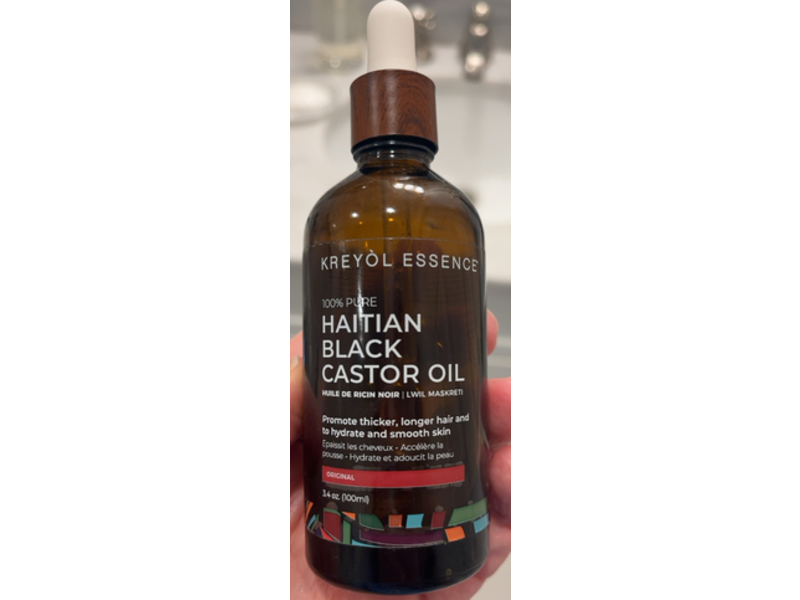 Kreyol Essence Haitian Black Castor Oil, Original, 3.4 oz/100 mL