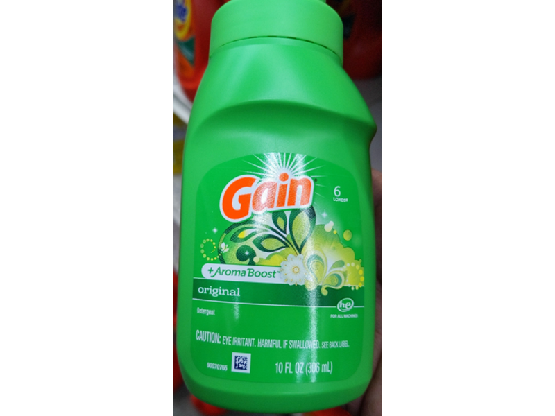 Gain + Aroma Boost Laundry Detergent, Original, 6 Loads, 10 fl oz/306 mL
