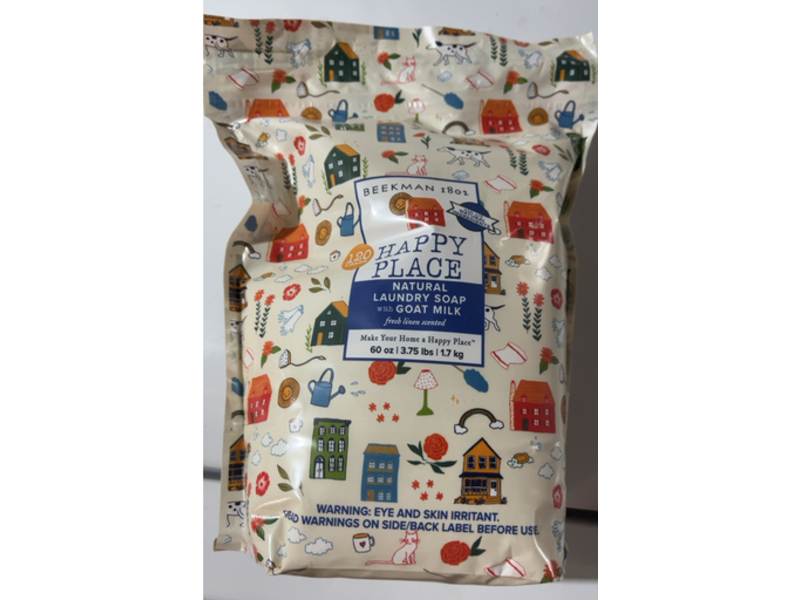 Beekman 1802 Happy Place Natural Laundry Soap, Fresh Linen Scent, 120 Loads, 60 oz/1.7 kg