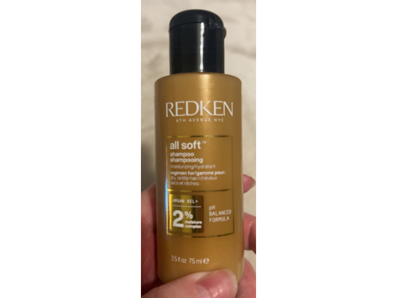 Redken All Soft Moisturizing Shampoo, Argan Oil, 2.5 fl oz/75 mL