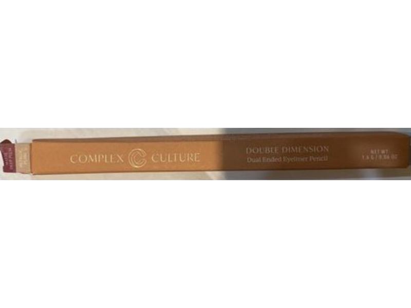 Complex Culture Double Dimension Dual Ended Eyeliner Pencil, Deep Plum/Metallic Pearl, 0.06 oz/1.6 g