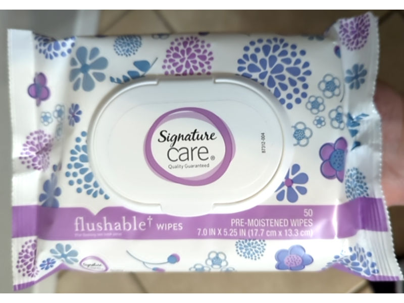 Signature Care Flushable Wipes, 50 Count