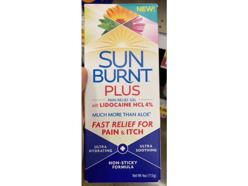 Sunburnt Plus Pain & Itch Relief Gel, 4 oz/113 g