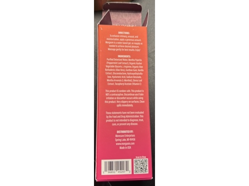 Morgasm Water-Based Arousal Gel, 2 fl oz/60 mL, Pack Of 3