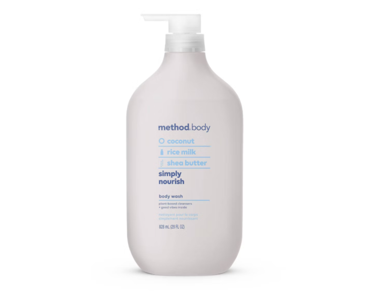 Method Simply Nourish Body Wash, Coconut, Rice Milk, Shed Butter, 28 fl oz/ 828 mL