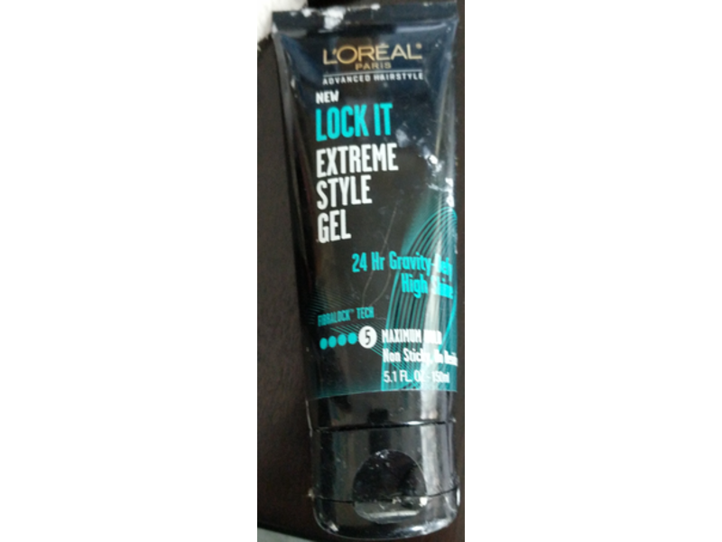 L'Oreal Paris Advanced Hairstyle Lock IT Extreme Style Gel, Maximum Hold, 5.1 fl oz/150 mL