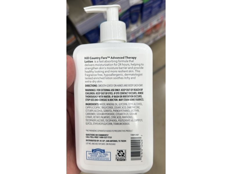 Hill Country Fare Advanced Therapy Lotion, 16 fl oz/473 mL