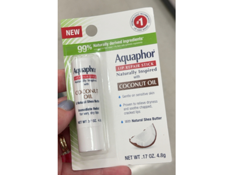 Aquaphor Naturally Inspired Lip Repair Stick, Coconut Oil, 0.17 oz/4.8 g