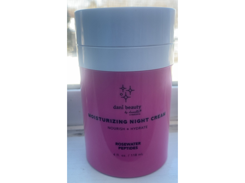 Dani Beauty Moisturizing Night Cream, Rosewater, 4 fl oz/118 mL