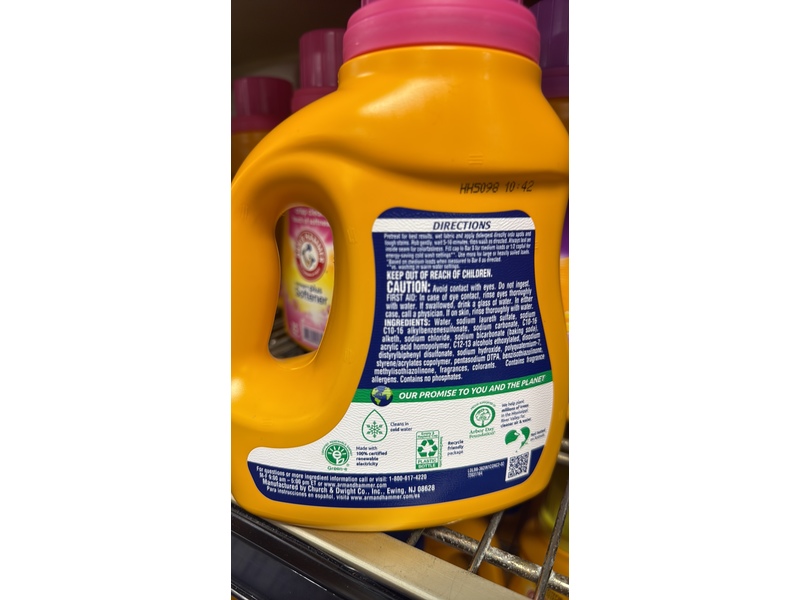 Arm & Hammer Detergent Plus Softener, Orchid Blossom, 25 Loads, 32.5 fl oz/961 mL
