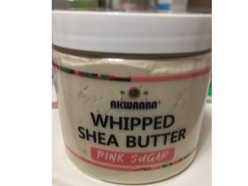 Akwaaba Whipped Shea Butter, Pink Sugar, 12 oz/340 g