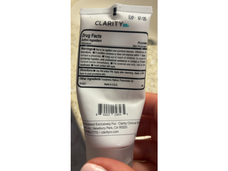 ClarityRx Healing Fine Barrier Ointment, 1.76 oz/50 g