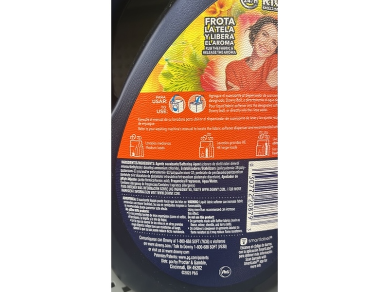 Downy Intense Fabric Softener, Purity Scent, 105 Loads, 77 fl oz/2.3 L