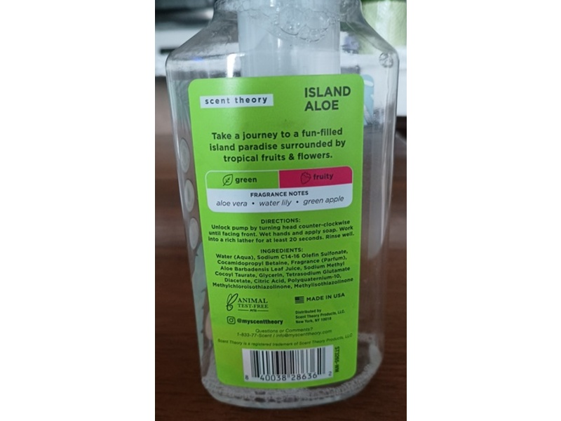 Scent Theory Island Aloe Foaming Hand Soap, 11 fl oz/325 mL