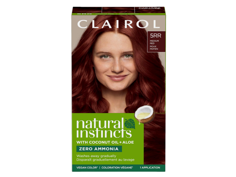 Clairol Natural Instincts Hair Color, 5RR Medium Red, 1 Application