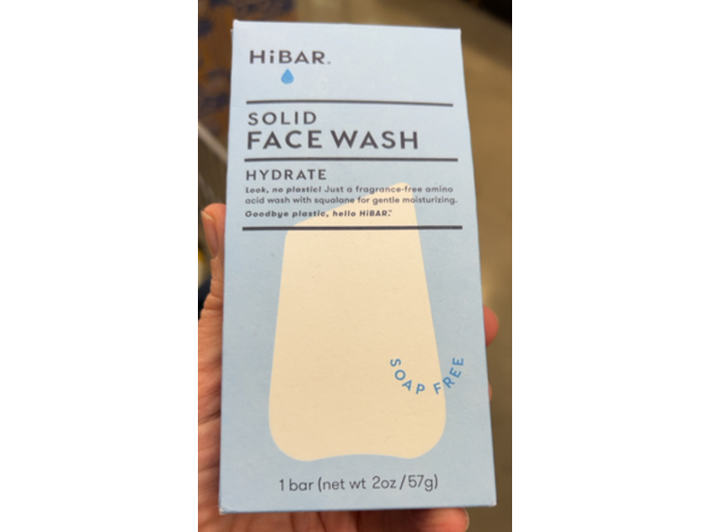HiBAR Hydrate Solid Face Wash, 2 oz/57 g
