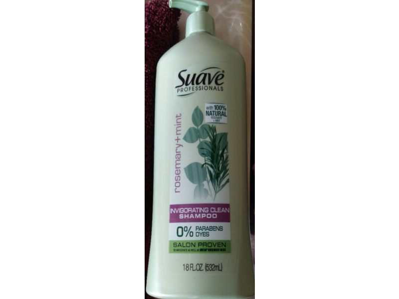 Suave Invigorating Clean Shampoo, Rosemary + Mint, 18 fl oz/532 mL