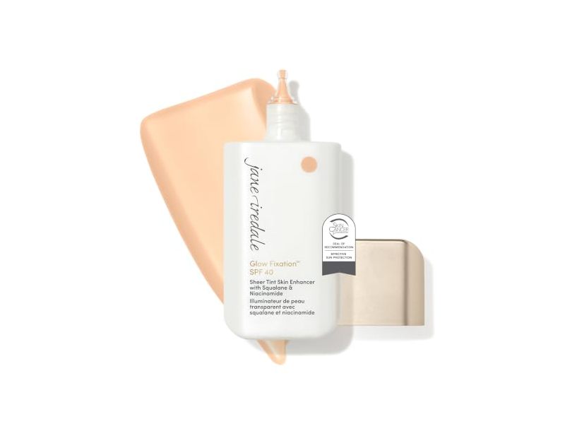Jane Iredale Glow Fixation Sheer Skin Tint, Fair To Light, SF 40, 1.35 oz/40 mL