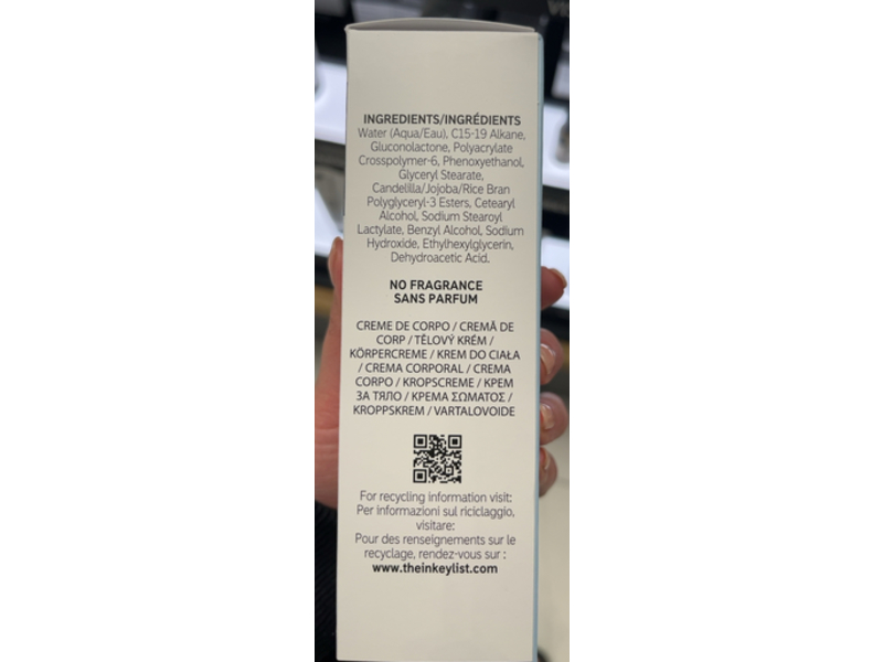 The Inkey List PHA Exfoliating & Hydrating Body Water Cream, 5 fl oz/150 mL