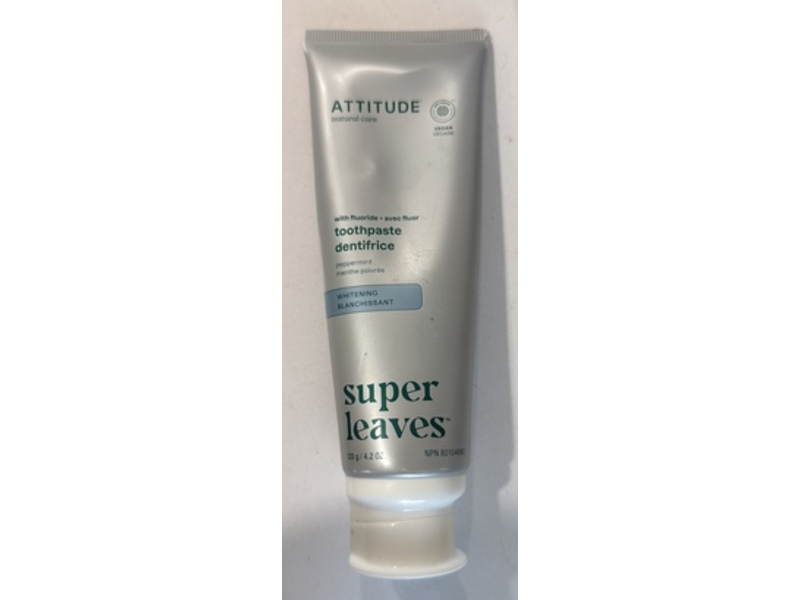 Attitude Whitening Toothpaste, Peppermint, 4.2 oz/120 g