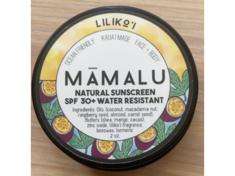 Mamalu Liliko Natural Sunscreen, SPF 30+, 2 oz
