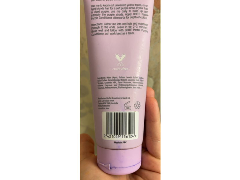 Brite Shampoo, Pastel Purple, 5.07 fl oz/150 mL