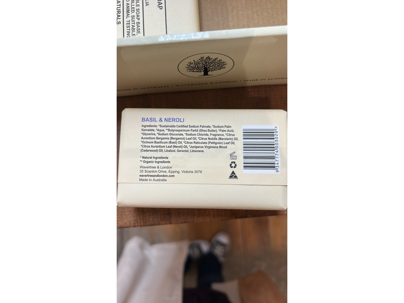 Wavertree & London Naturals Plant Oil Soap, Basil & Neroli, 7.05 oz/200 g